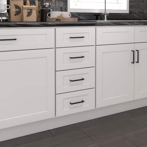 15 in. W 24 in. H 34.5 in. D Ready to Assemble Plywood Base Kitchen Cabinet in Painted White with 4 Drawer