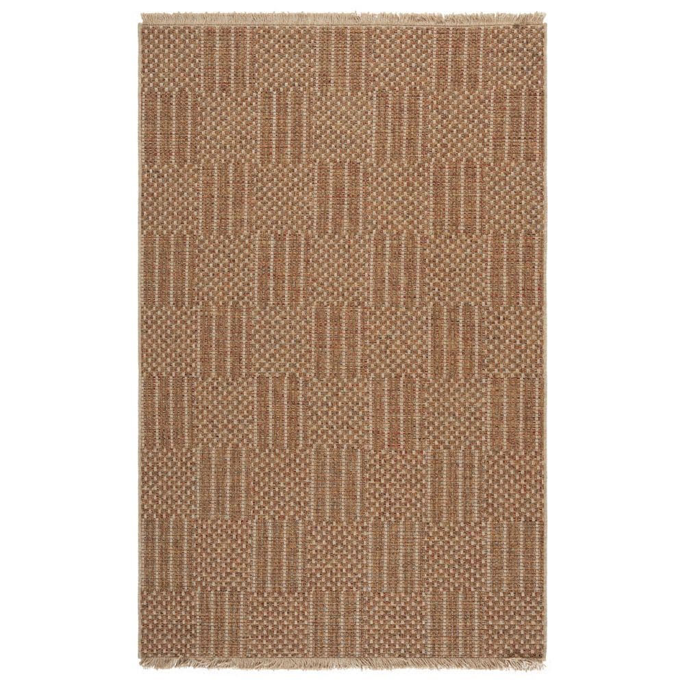 Wicker 9 ft. x 12 ft. Natural/Brown Geometric Area Rug price history on PriceWatchPro