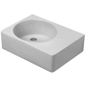 Scola 8.88 in. Sink Basin in White