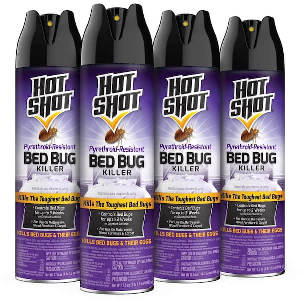 17.5 oz. Pyrethroid-Resistant Bed Bug Insect Killer Aerosol (4-Pack)