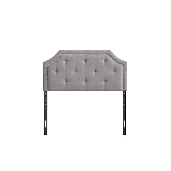 Home 2 Office Franklin 61.02 in. W Grey Queen Expandable Width Headboard