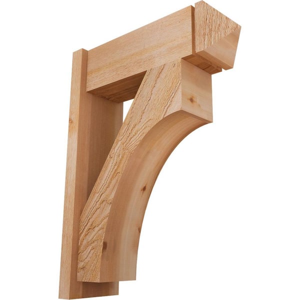 Ekena Millwork 8 in. x 32 in. x 24 in. Westlake Arts and Crafts Rough Sawn Western Red Cedar Outlooker