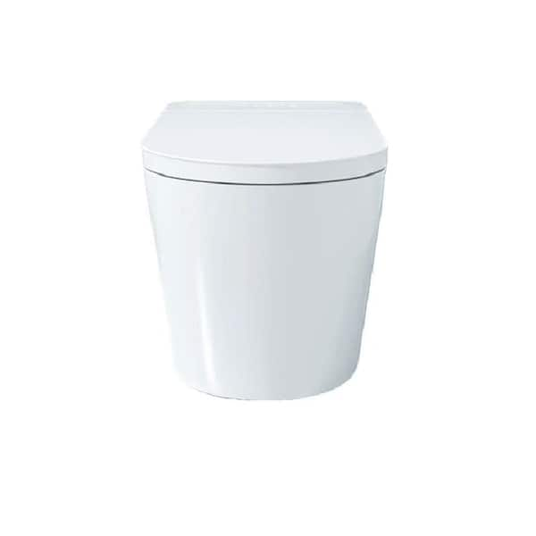 1.28 GPF Tankless Smart Toilet in White with Voice Control,Bubble Shield,Auto Dual Flush,Wireness Remote Control