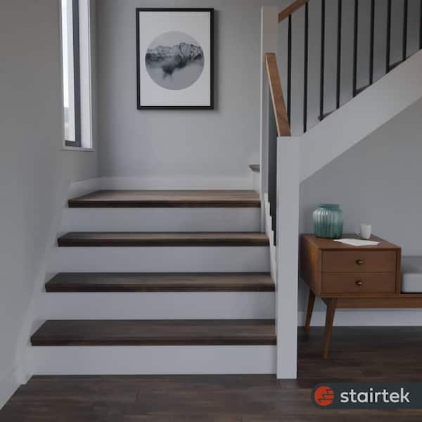 Stairtek Retread 48-in x 11.5-in x 0.375-in Cocoa Walters Oak