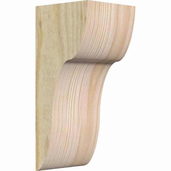 Ekena Millwork 6 in. x 6 in. x 14 in. Douglas Fir Carmel Rough Sawn Corbel