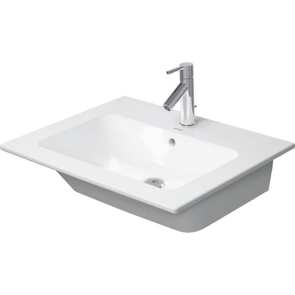 Duravit 19.25 in. W x 24.75 in. D Ceramic Vanity Top in White