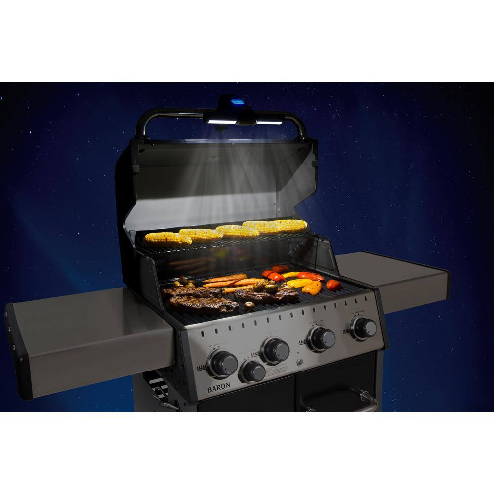 Black Dual COB Grill Light with Integrated Timer