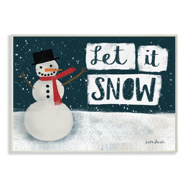 Wooden Let It Snow Wall Hanging