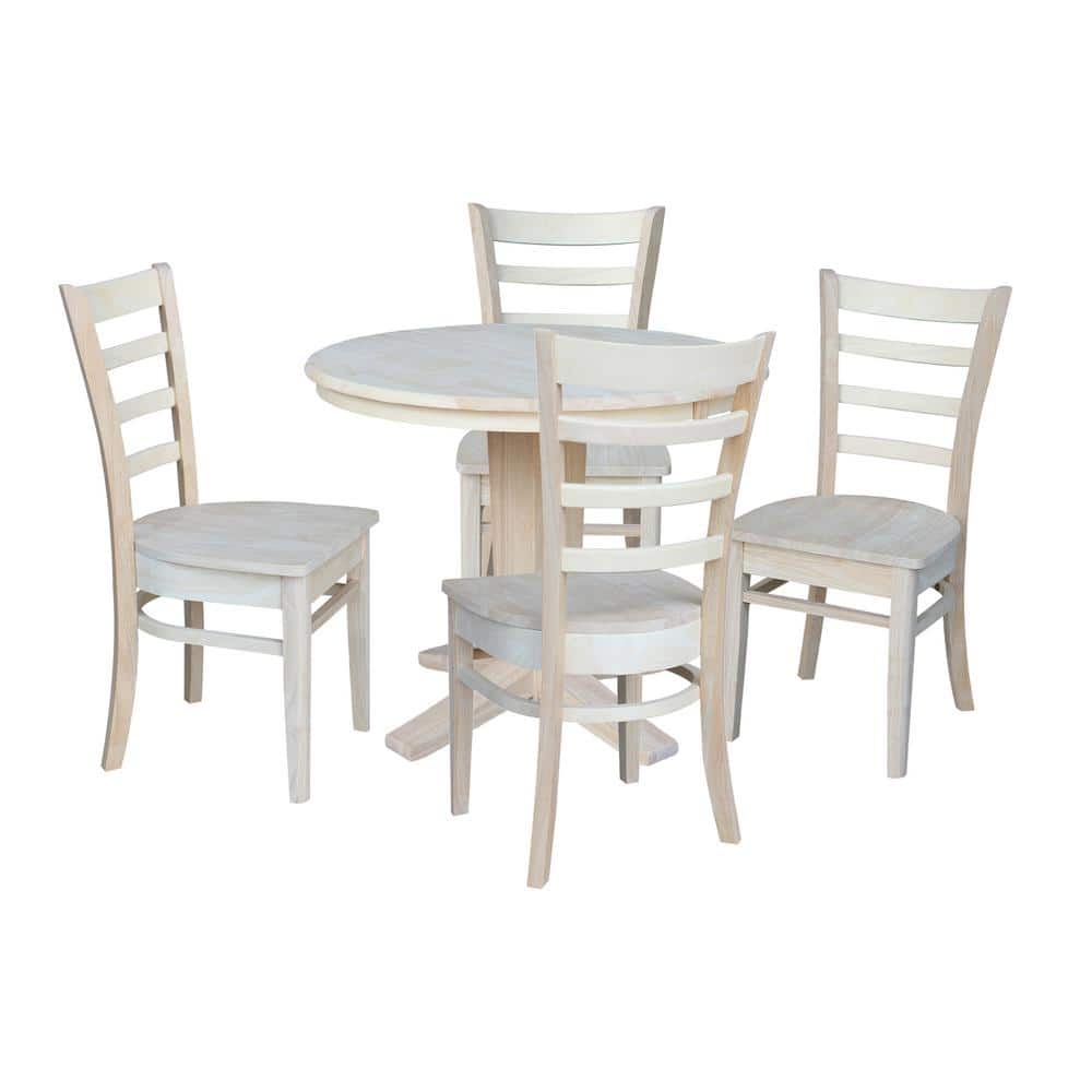 International Concepts Aria Unfinished 36 x 48 in Oval Solid Wood ...
