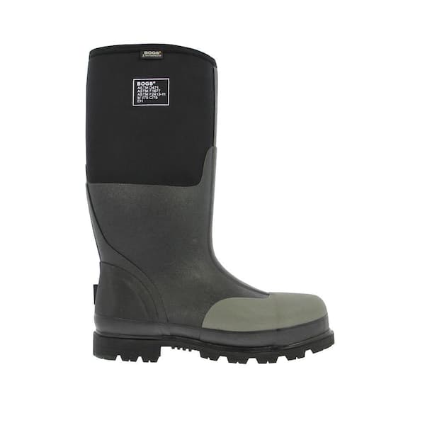 BOGS Forge Steel Toe Men 16 in. Size 14 Black Waterproof Rubber with Neoprene Boot