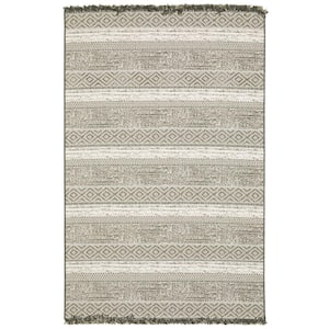 Gables Beige 3 ft. x 5 ft. Southwestern Stripe Polypropylene Indoor/Outdoor Area Rug