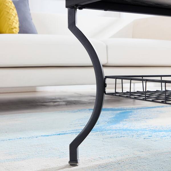 VECELO 3 Pieces Coffee Table Sets with Open Storage Shelves VECELO 3 Pieces Coffee Table Sets with Open Storage Shelves