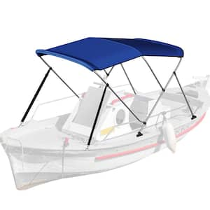 3 Bow Bimini Top Cover Sun Shade Boat Cover 6 ft. L x 46 in. H x 67-72 in. W Boat Canopy with 1 in. Aluminum Frame