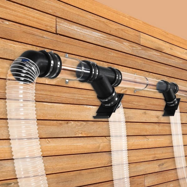 Slang flexibel pvc wit 100 mm 2,5 meter