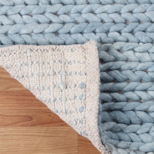 SUPERIOR Aero Light Blue 5 ft. x 8 ft. Hand-Braided Wool Area Rug  5X8RUG-ARO-LB - The Home Depot