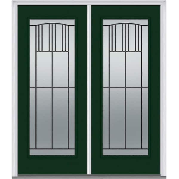 MMI Door 64 in. x 80 in. Madison Right-Hand Full Lite Classic Primed Steel Prehung Front Door