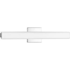 Beam LED Collection 22" Polished Chrome Etched Opal Glass Modern Bath Vanity Light