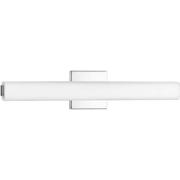 Progress Lighting Beam LED Collection 22" Polished Chrome Etched Opal Glass Modern Bath Vanity Light