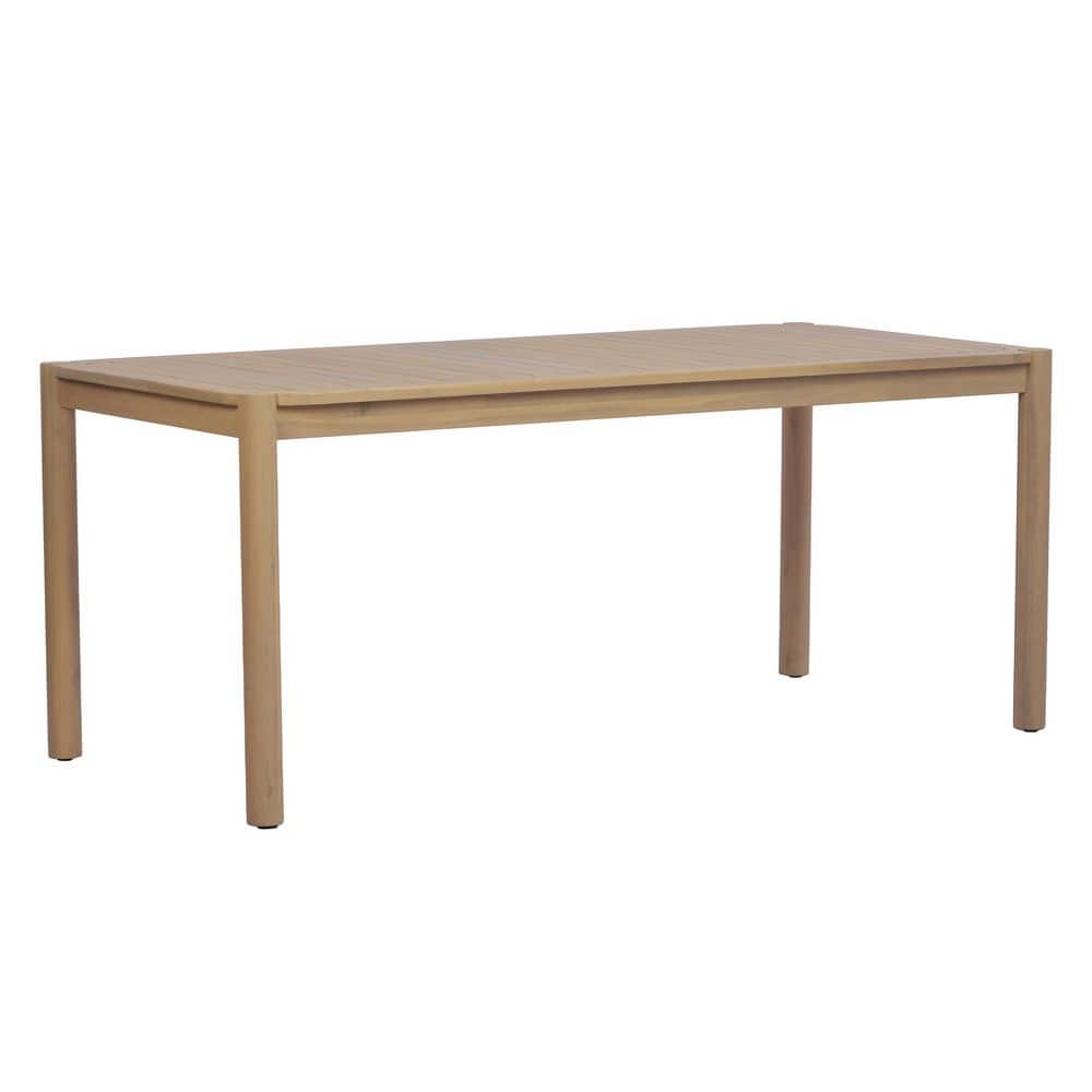 Ford Rectangle Cascade Solid Wood Outdoor Dining Table, Light Teak Acacia Wood Patio Table price history on PriceWatchPro