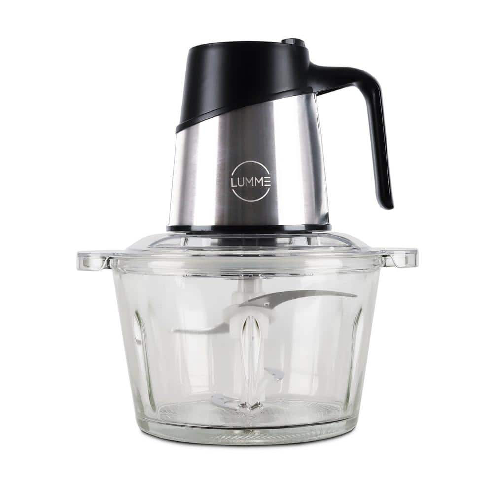 Lumme 41 oz. Single Speed Black Blender Food Chopper with Safety Lock