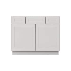 2-Drawer 48 in. W x 21 in. D x 34.5 in. H Ready to Assemble Bath Vanity Cabinet without Top in Shaker Dove