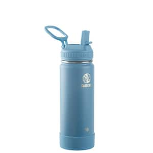 Actives 18 oz. Bluestone Insulated Stainless Steel Water Bottle with Straw Lid