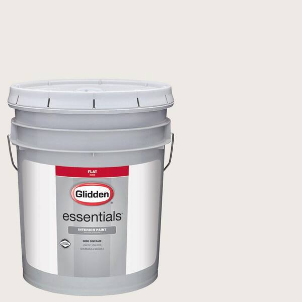 Glidden Essentials 5 gal. #HDGWN48U Minimalist White Flat Interior Paint