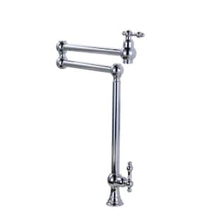 Deck Mounted Pot Filler with Double Handle and 2-Joints in Chrome