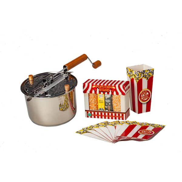 Whirley Pop Shop  Stainless Steel Whirley-Pop Stovetop Popcorn Popper with  Metal Gears