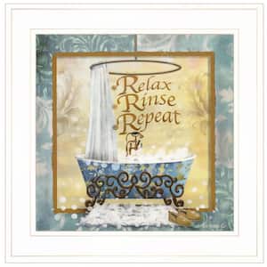 Relax Rinse Repeat by Unknown 1 Piece Framed Graphic Print Typography Art Print 15 in. x 15 in. .