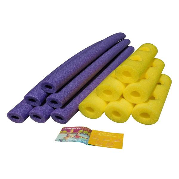 H2Ohs! Yellow and Purple Foam Custom Connecting Pool Float (12-Pack)