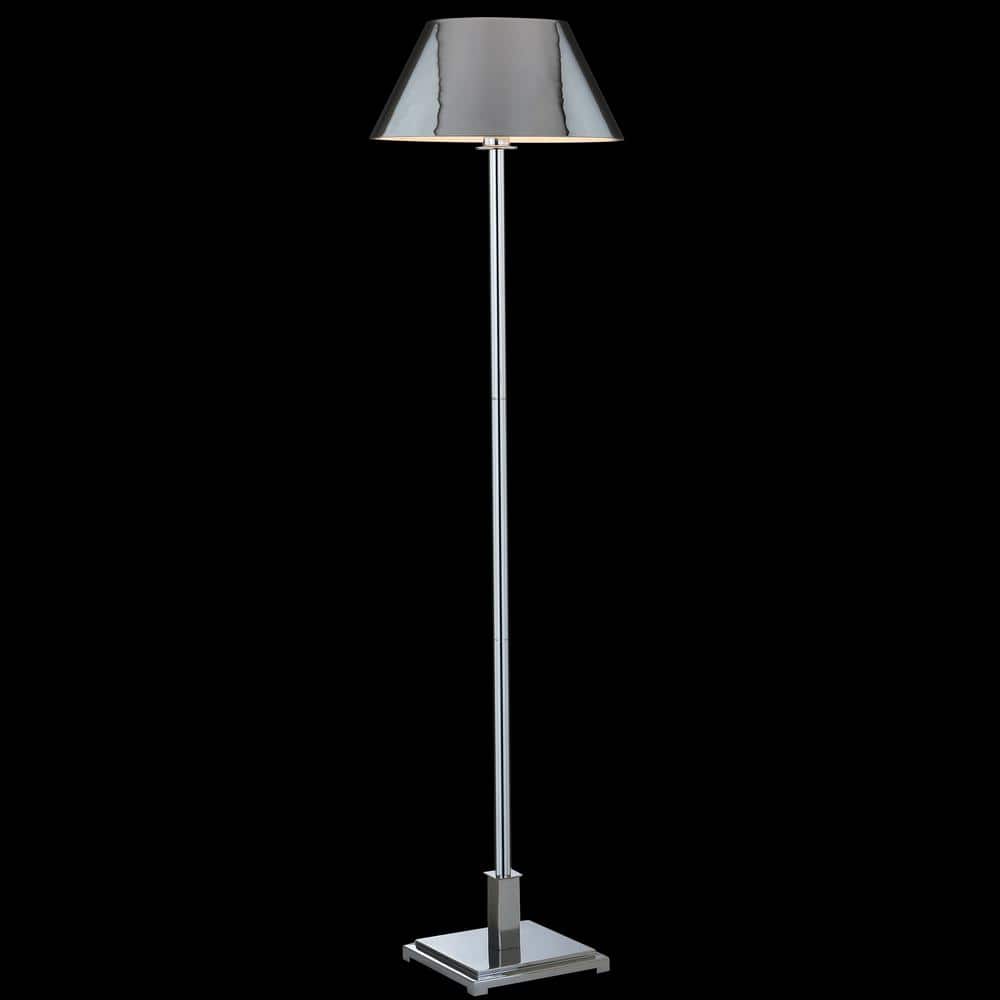 Roxy Transitional 60" Polished Chrome LED Floor Lamp