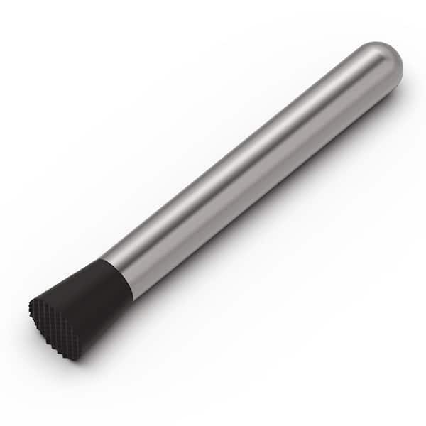1-Piece 8 in. Stainless Steel Cocktail Muddler, Drink Mixing Tool for Home Bar, Mojitos and Fruit Drinks, Silver