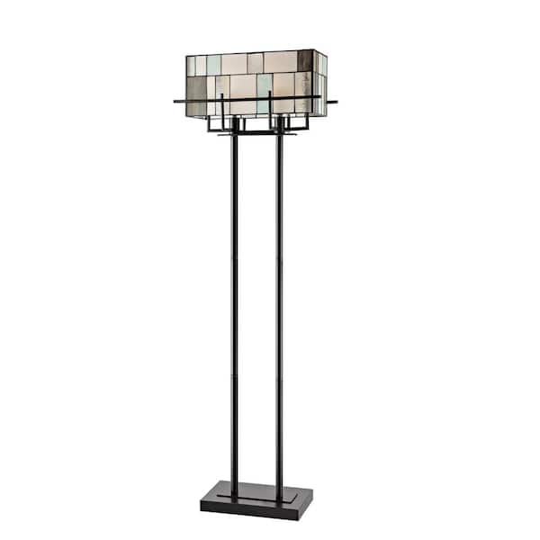Dale Tiffany Stonegate 63 in. Tiffany Bronze Metal Floor/Torchiere Lamp