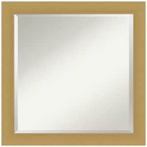 Grace 23.5 in. x 23.5 in. Modern Square Framed Brushed Gold Bathroom Vanity Mirror