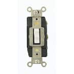 20 Amp Industrial Grade Heavy Duty Double-Pole Double-Throw Center-Off Maintained Contact Toggle Switch, White
