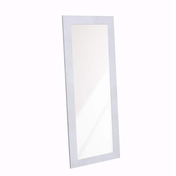 BrandtWorks Moonlit Bright Gray Wall Mirror 21.5 in. W x 55 in. H