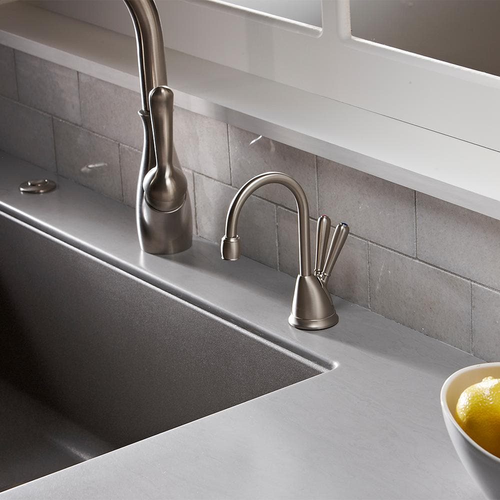 Satin Nickel Instant Hot and Cold Water Dispenser Faucet