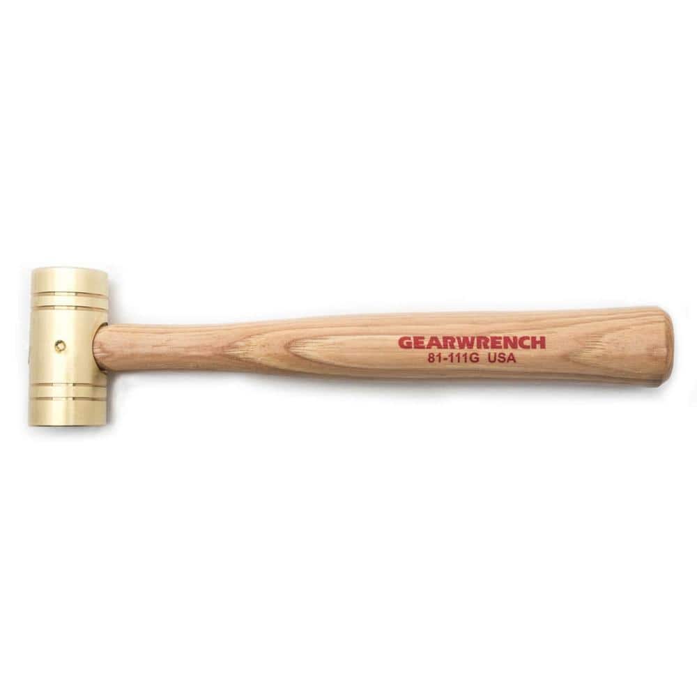 GEARWRENCH 1 lb. Brass Hammer with Hickory Handle 81-111G - The
