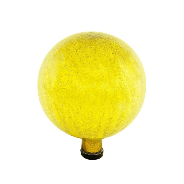 Achla Designs Decorative Reflecting Glass Gazing Globe, 10 in. Dia Lemon Yellow