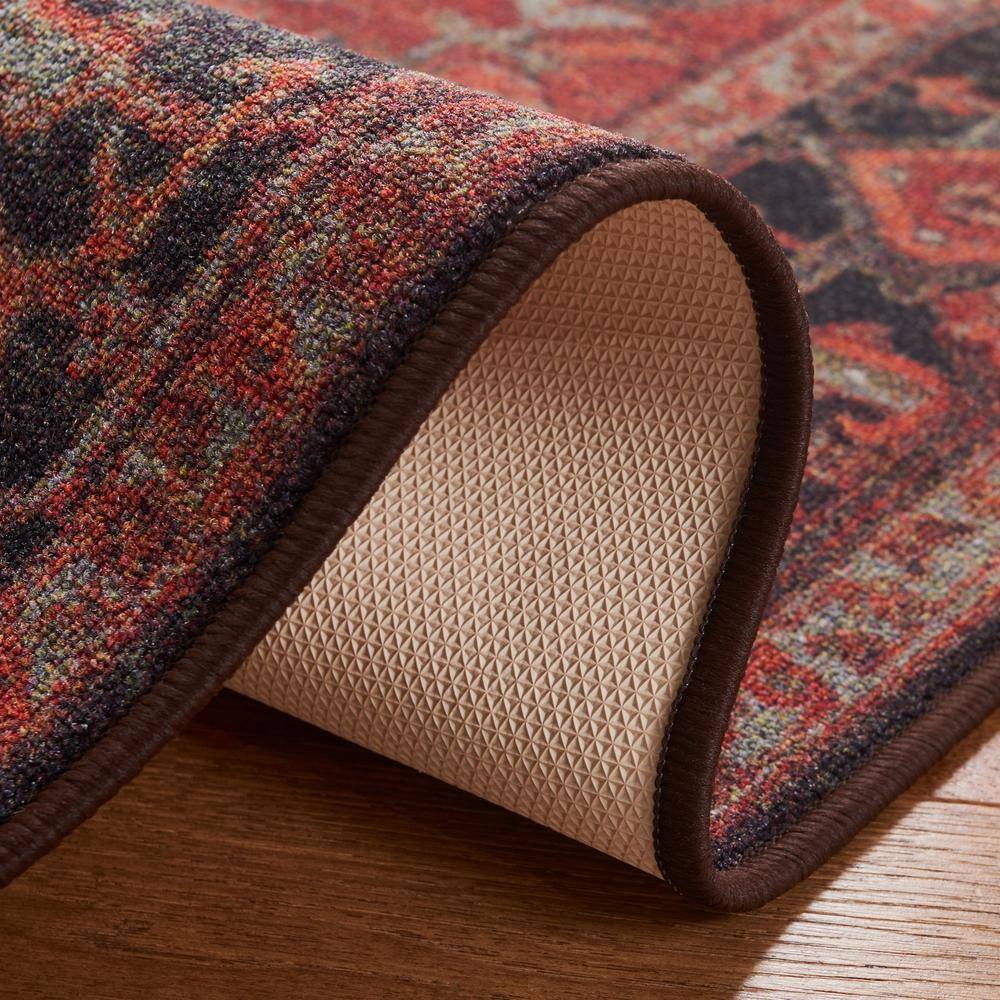 Journey Red and Navy Tufted Wool Blend Area Rug