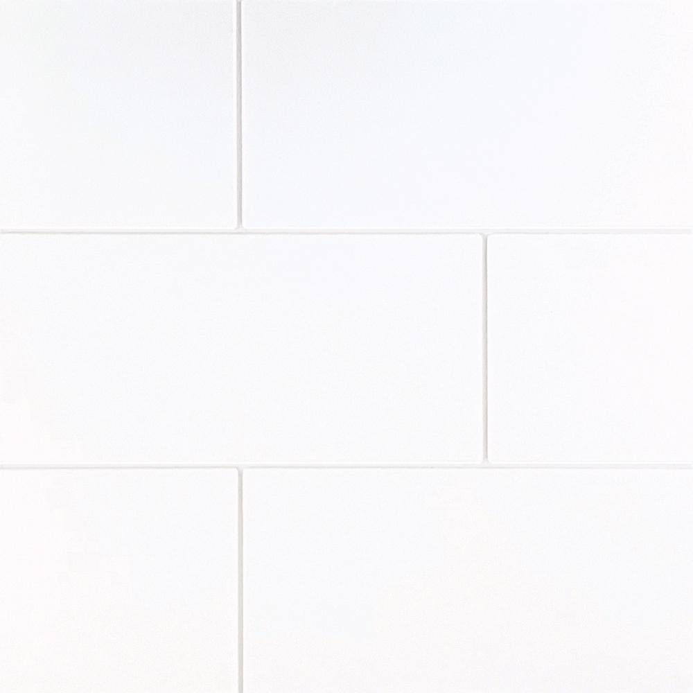 Transolid 36" x 36" x 72" White Subway Tile Shower Wall Kit