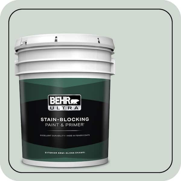 BEHR ULTRA 5 gal. #BIC-11 Serene Journey Semi-Gloss Enamel Exterior Paint & Primer