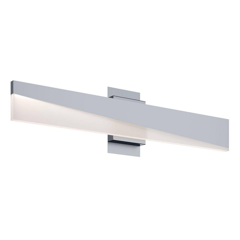 Slant 3 in. 1-Light Satin Nickel LED Vanity Light Bar with White Acrylic Shade price history on PriceWatchPro