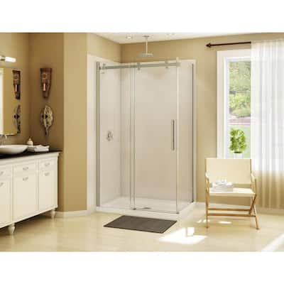 MAAX Halo 48 in. x 78-3/4 in. Semi-Framed Sliding Shower Door with ...