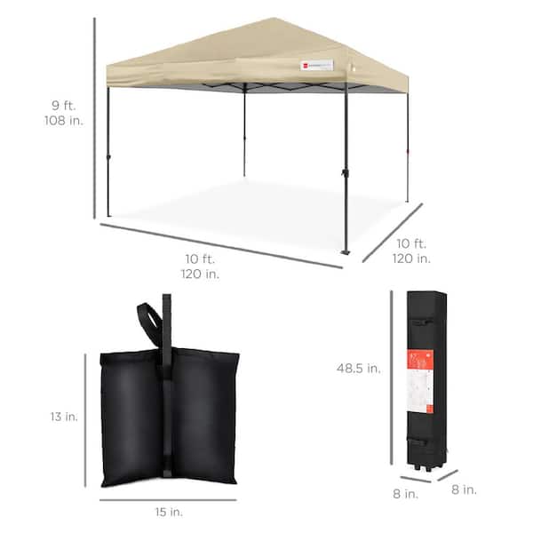 Best Choice Products 10 ft. x 10 ft. Sand Easy Setup Pop Up Canopy