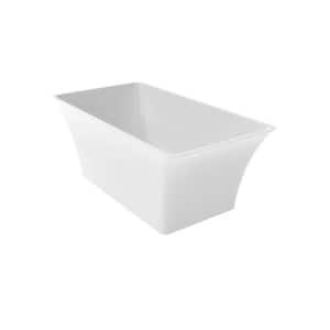 Blaire 66.92 in. x 31.49 in. Freestanding Soaking Acrylic Bathtub with Centered Drain in White
