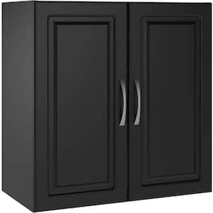 23.44 in. W x 12.44 in. D x 23.68 in. H Bathroom Storage Wall Cabinet in Black