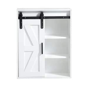 21.7 in. W x 7.9 in. D x 27.6 in. H Bathroom Storage Wall Cabinet in White