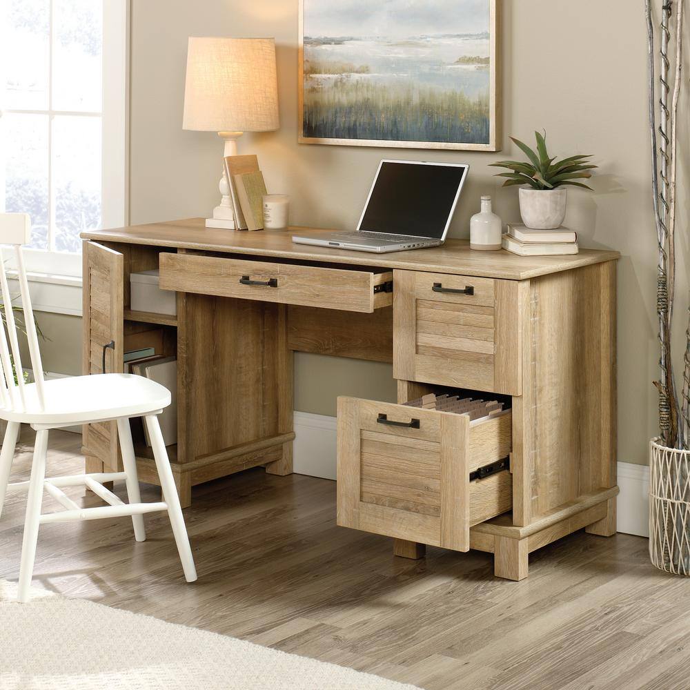 Orchard Oak Double Pedestal Desk with Storage